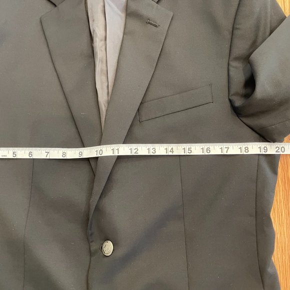Lauren Ralph Lauren 2 Button Blazer Suit Jacket Sport Coat Men’s 38R Black Wool - Picture 7 of 14
